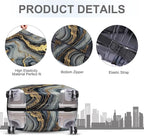 ANNA QUEEN Luxury Marble Gold Luggage Cover, Elegant Black & Grey Suitcase - Image 4