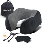 napfun Neck Pillow for Traveling, Upgraded Travel Neck Pillow for Airplane 100% by NAPFUN