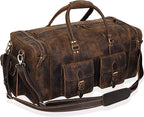 Large duffel bags for men holdall leather travel bag overnight gym sports by VCVINTAGECOUTURE