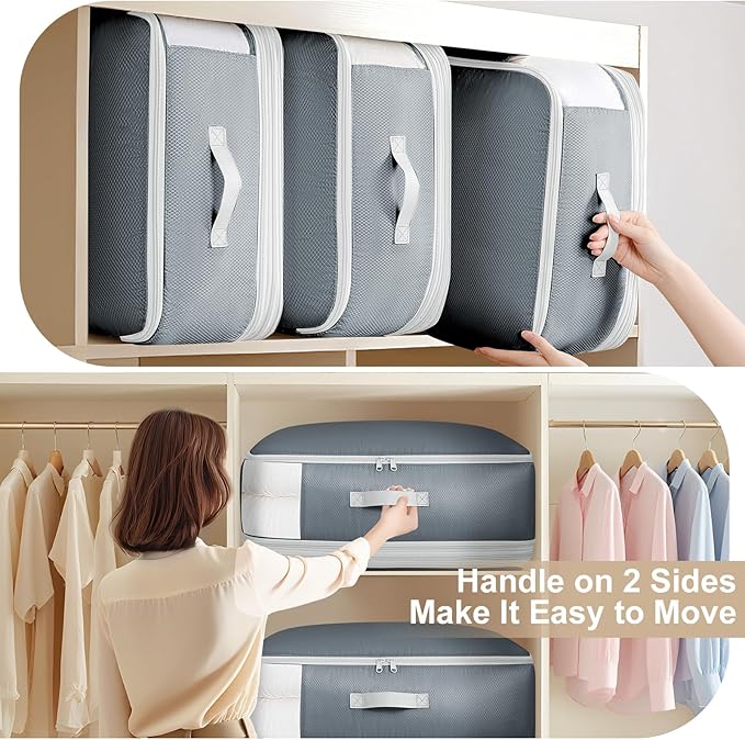 Comforter Storage Bag - 130L Large Capacity Blanket Storage Bags 4-Layer Ultra - Image 4
