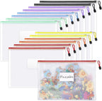Sooez 14 Pack Mesh Zipper Pouch Bags, A4 Letter Size, Zipper Bags by Sooez