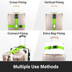 Luggage Straps, 2 Pack Adjustable Heavy Duty Cross Suitcase Straps - Image 6