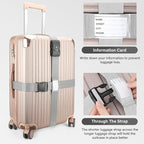 Luggage Straps, 2 Pack Adjustable Heavy Duty Cross Suitcase Straps - Image 3