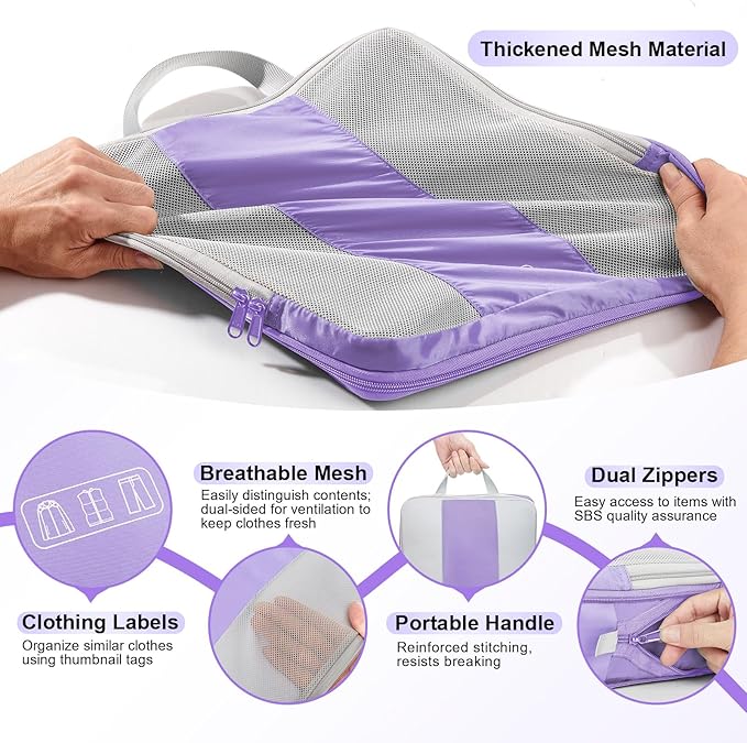 8 Set Compression Packing Cubes - Image 6