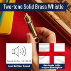 Brass Whistle with Keychain Ring - Image 2