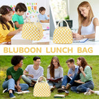 Bluboon Lunch Box for Women men Insulated Cute Corduroy Lunch bag, Reusable - Image 4