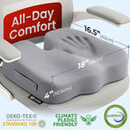 5 STARS UNITED Seat Cushion for Tailbone Pain Relief – Large Memory Foam - Image 5