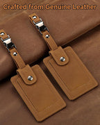 Premium Genuine Leather Luggage Tags - Image 2