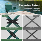 ALPHA CAMP Camping Chair 2 Pack Portable Chair - Image 4
