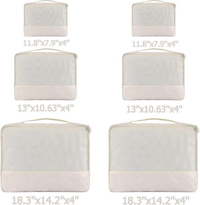 DoubleTrip Packing Cubes for Suitcases Carry on Luggage Organizer 6 Set Travel - Image 2