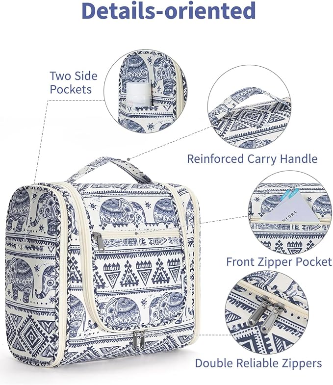 Narwey Hanging Toiletry Bag for Women Travel Makeup Bag Organizer Toiletries - Image 6