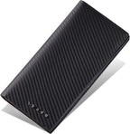 VISOUL Mens Leather Long Checkbook Bifold Wallets - Image 2