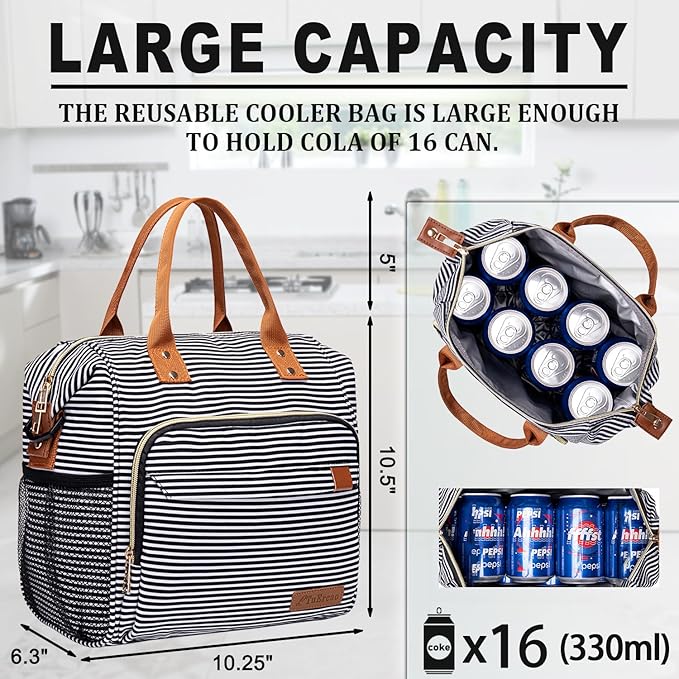 TuErCao Lunch Bag Women Insulated Lunch Box - Image 2