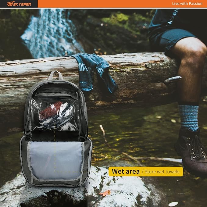 SKYSPER Lightweight Packable Backpack - 30L Hiking Daypack - Image 3