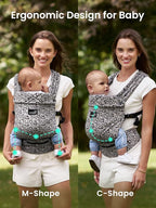 GROWNSY Baby Carrier Newborns to Toddlers, Ergonomic Baby Toddler Carrier Wraps - Image 5