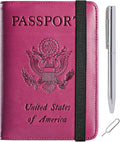 Passport Holder Cover Wallet Travel Essentials RFID Blocking Leather Card Case by PASCACOO