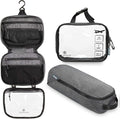 Toiletry Bag Kit Set: Hanging Travel Toiletry Bag + 311 TSA Cosmetic Liquid Bag by TRIPPEDTravelGear