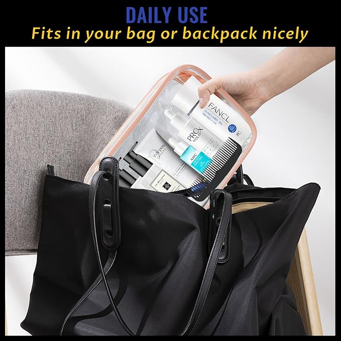 16 Pieces Clear Makeup Bags Bulk, TSA Approved Toiletry Bag - Image 9