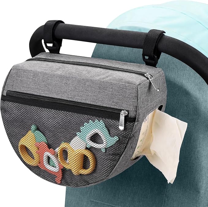 Accmor Insulated Side Sling Stroller Saddle Bag Organizer, Universal Stroller - Image 2
