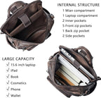 Shrrie Vegan Leather Laptop Backpack - Image 4