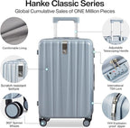 Hanke 20 Inch Carry On Luggage 22x14x9 Airline Approved Lightweight PC Hard - Image 3