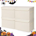 Large 22 Quart Linen Fabric Foldable Storage Bin Cube Organizer Basket by Bagnizer
