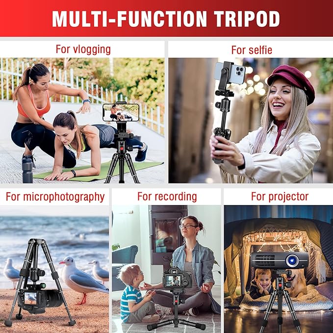 JOILCAN Mini Tripod for Camera, Portable Travel Tripods for DSLR Phone Projector - Image 6