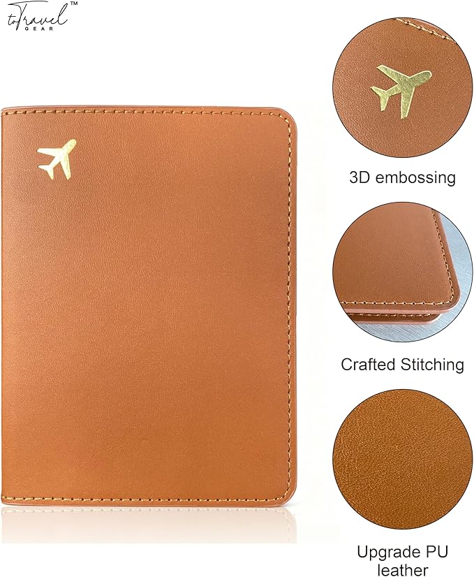 Passport Holder for Travel Essentials, RFID Blocking Passport Cover Case for - Image 5