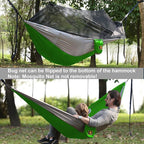 Camping Hammock with Net, Travel Portable Lightweight Hammocks with Tree Straps - Image 3