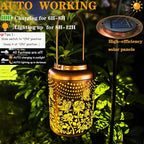 Solar Butterfly Rose Lantern Outdoor Decor, Waterproof Hanging Metal Garden - Image 2