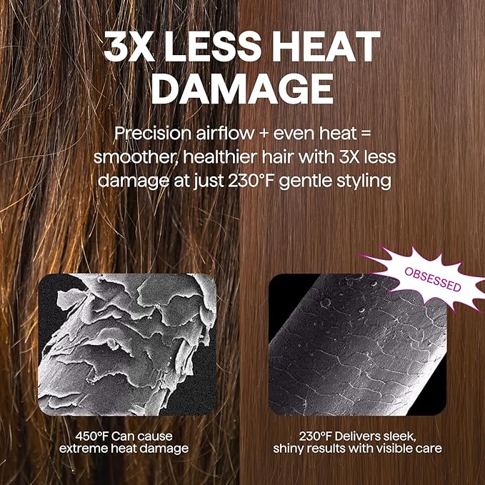 Wavytalk Hair Dryer Brush Set, Air Sculpt 4-in-1 Hot Air Brush Set | Blowout Brush Styler for Salon Blowouts, Volumizing, and Straightening, Sleek Frizz-Free for Every Hair Type, Black