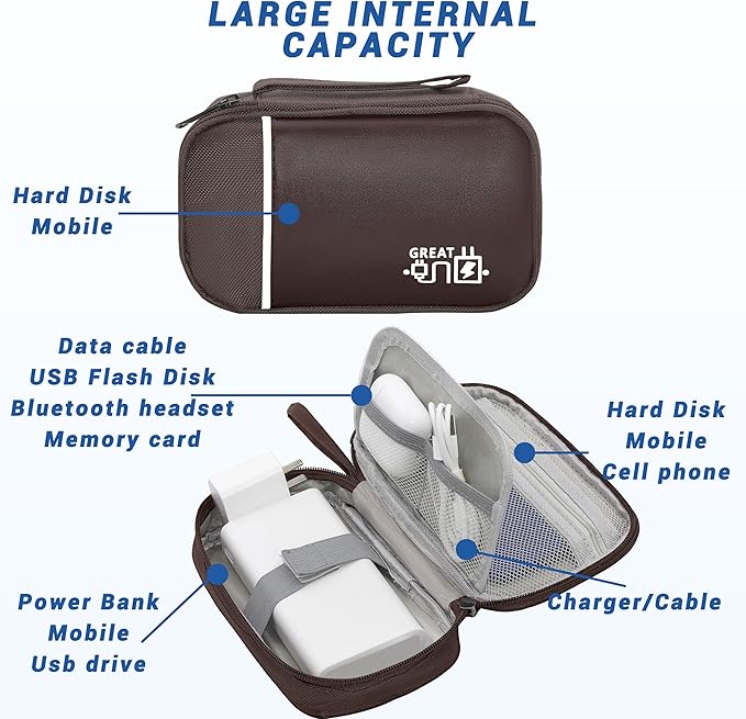 Electronics Organizer, Travel Cord Organizer Pouch, Portable Cable Organizer - Image 4