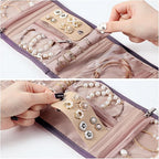 BELALIFE Travel Jewelry Case Organizer, Small Foldable Storage Roll - Image 3