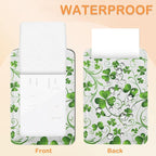St. Patrick’s Day 3 PCS Luggage Tags, Lucky Clovers Leather Suitcase Tags - Image 3