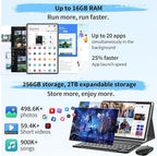 Android 15 Tablet with Keyboard, 16GB（8+8）RAM+256 Storage, 8000mAh Battery - Image 3