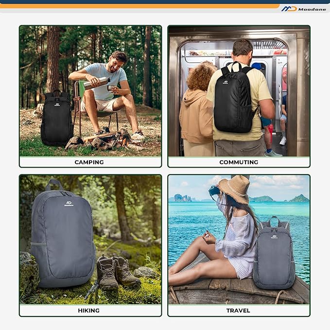 Lightweight Packable Hiking Backpack, 30L Back Pack Travel Outdoor Waterproof - Image 6
