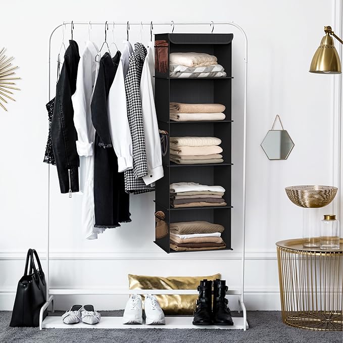 Simple Houseware 5 Shelf Hanging Closet Organizer - Image 5