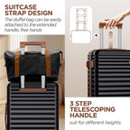 SHOWKOO Suitcase Hardside Expandable Luggage Set, Suitcase - Image 6