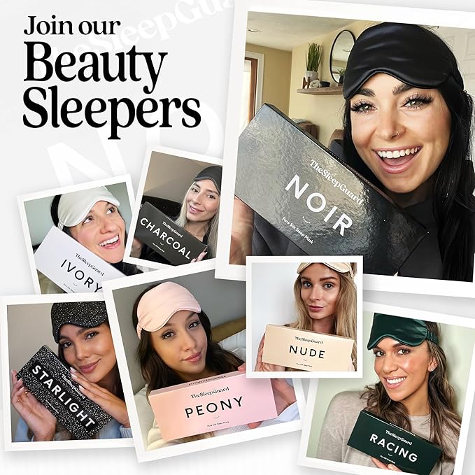 Pure Silk Sleep Mask Light Blocking Travel Essentials. Eye Masks - Image 7