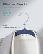 SONGMICS Clothes Hangers, Space-Saving, Dark Blue Ash and Light Blue Ash - Image 4
