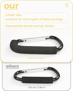 Stroller Hooks, 6.3" Large Stroller Clip, 2 Pack Stroller Hooks - Image 3