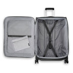 UpLIFT Lightweight Large Checked Softside Luggage with Spinner Wheels (Large Checked / Black)