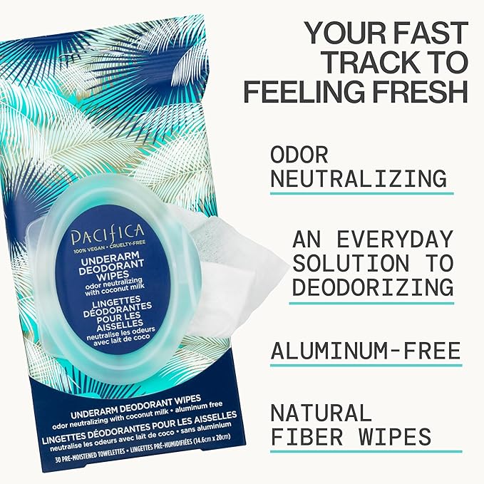 Pacifica Beauty Coconut Milk & Essential Oils Underarm Deodorant Wipes - Image 3