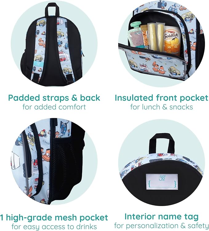 Wildkin JumpOff Jo 12-inch Kids Backpack – Lightweight, Durable Toddler Bag - Image 4