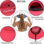 Womens Summer Sun Hat Beach Hat Wide Brim Outdoor UV Protection Hat Foldable - Image 3