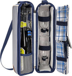 ALLCAMP Wine Tote Bag with Cooler Compartment，Picnic Set Carrying Two Sets of by ALLCAMPOUTDOORGEAR