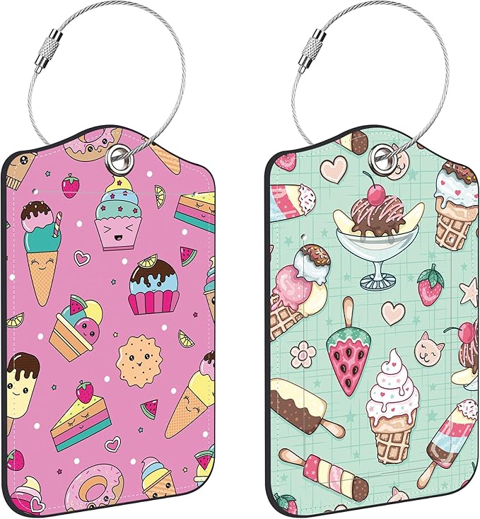 Cute Ice Cream Doole Luggage Tags by Unknown