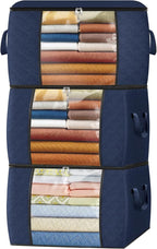 Fab totes 24 Gallons Clothes Storage, Foldable Thick Fabric Blanket Storage Bags by Fabtotes