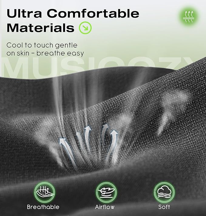 MUSICOZY Sleep Headphones with Bluetooth 5.4 Sleep Mask, Removable 3D Eye Cups - Image 7
