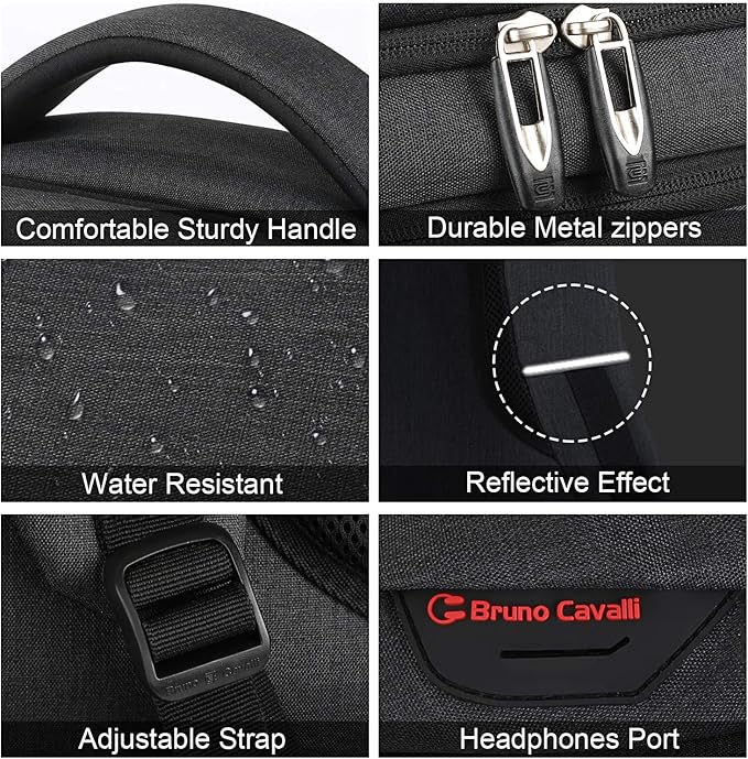17 Inch Laptop Backpack, Business Anti Theft Slim Durable Laptops Backpack - Image 4